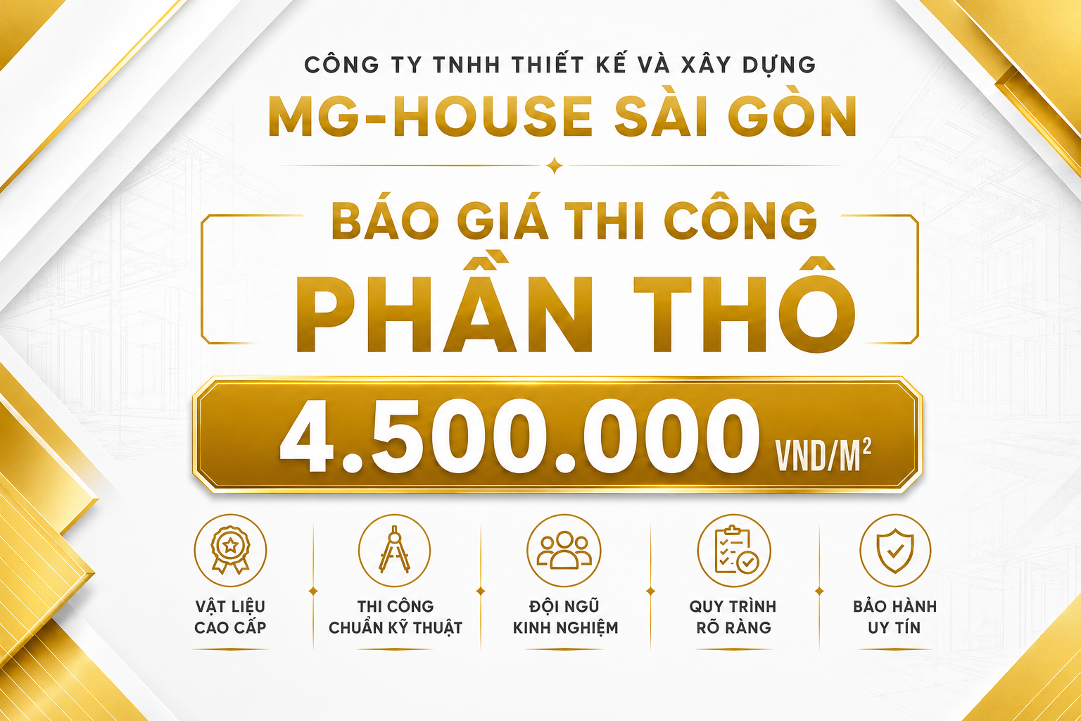 Báo giá xây nhà phần thô